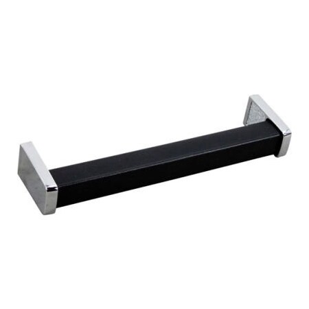 Allpoints 22-1368 6 1/2" Black Vinyl / Chrome Handle 221368